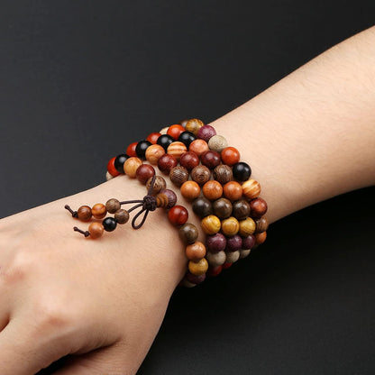 108 Mala Prayer Beads Wooden Buddhist Necklace