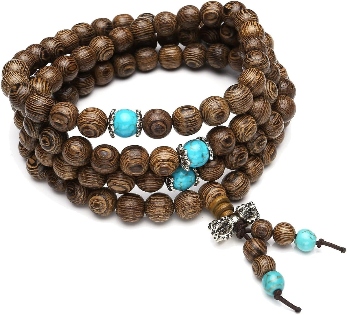 108 Mala Prayer Beads Wooden Buddhist Necklace
