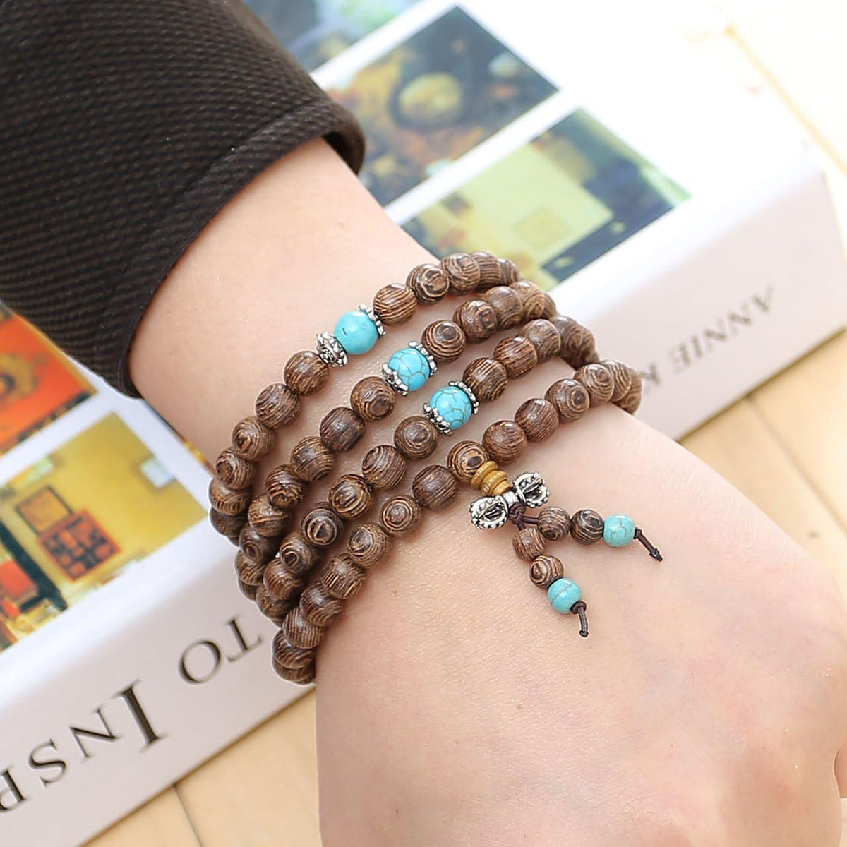 108 Mala Prayer Beads Wooden Buddhist Necklace