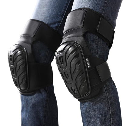 Professional Knee Pads for Work - Heavy Duty Foam Padding Kneepads for Construction, Gardening, Flooring with Comfortable Gel Cushion to Save Your Knees (Knee High)