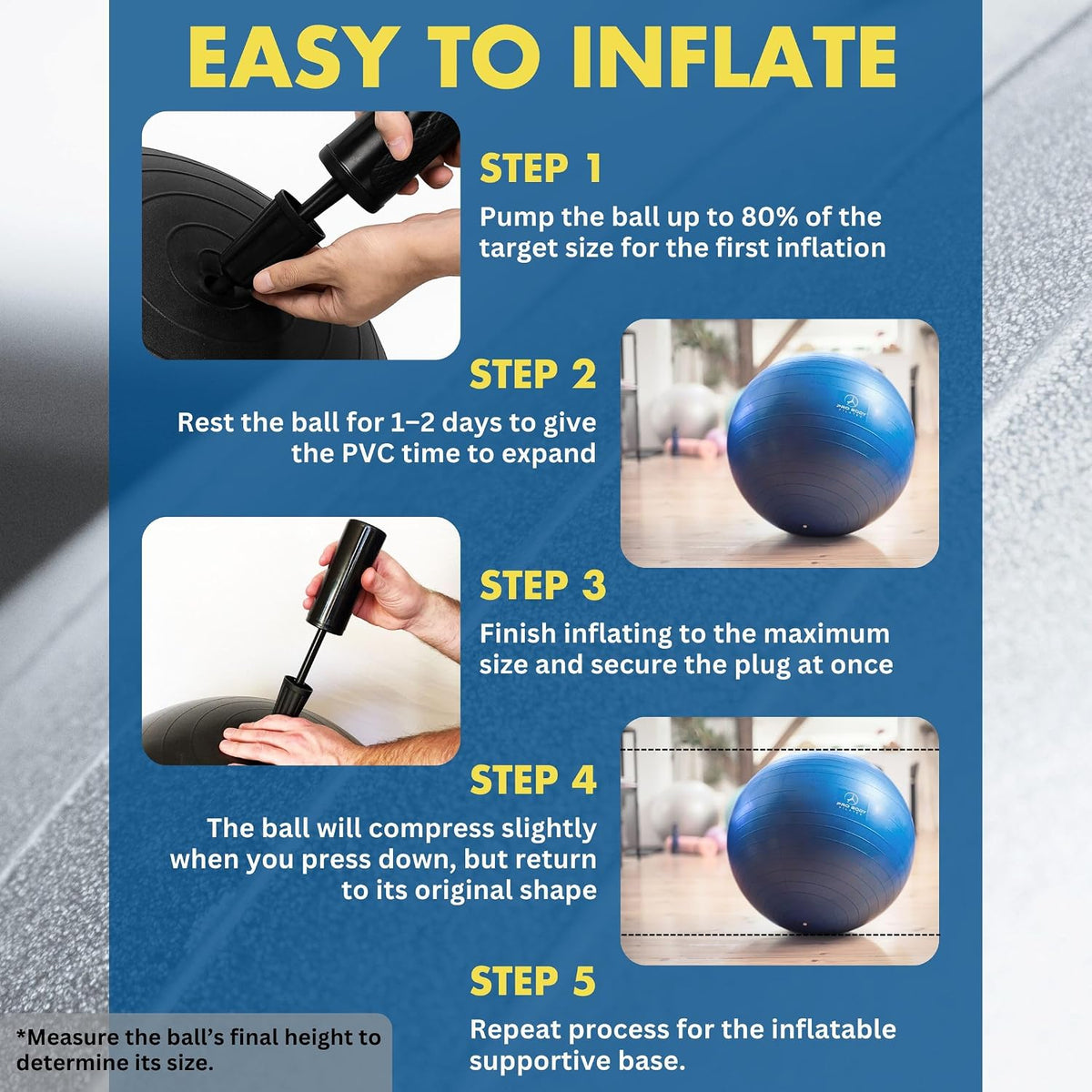 Yoga Ball Chair for Office, with Base