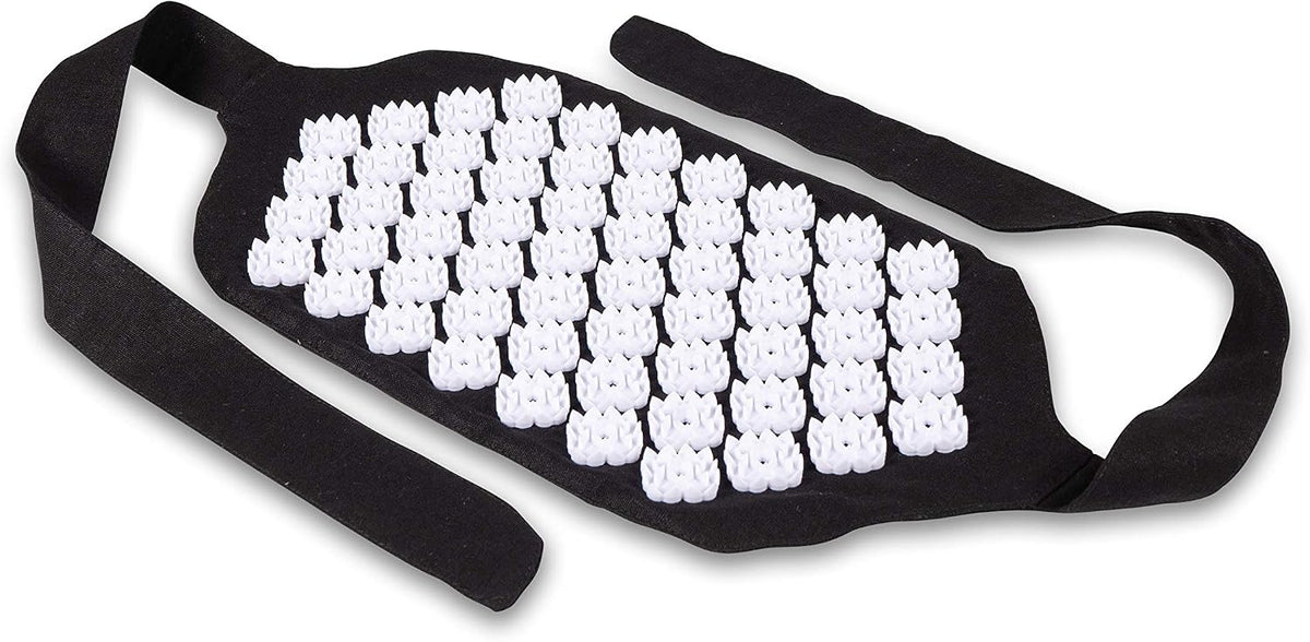 Premium Acupressure Belt - Lightweight on-the-go Pain Relief - Relieves Back Pain - 100% Cotton Linen - Includes Carry Bag - Onyx