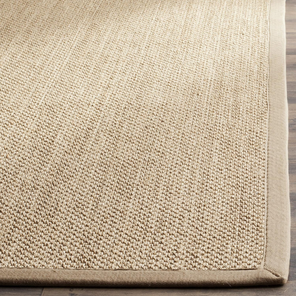 Area Rug 11x15 - Natural Fiber Collection - Large - Maize & Linen Color, Sisal, Woven Design with Border (NF141B) - Colors A