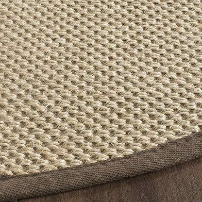 Area Rug 11x15 - Natural Fiber Collection - Large - Maize & Linen Color, Sisal, Woven Design with Border (NF141B) - Colors A