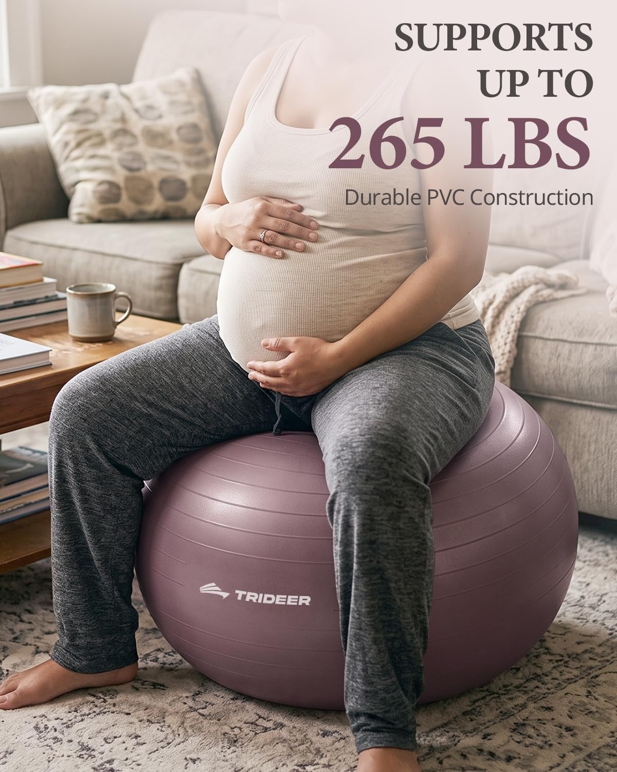 Yoga Ball for Exercise, Pregnancy, Active Sitting, 55/65/75cm