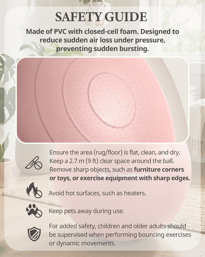 Yoga Ball for Exercise, Pregnancy, Active Sitting, 55/65/75cm