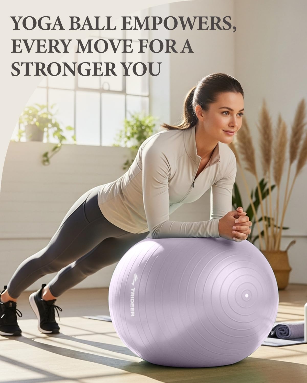 Yoga Ball for Exercise, Pregnancy, Active Sitting, 55/65/75cm