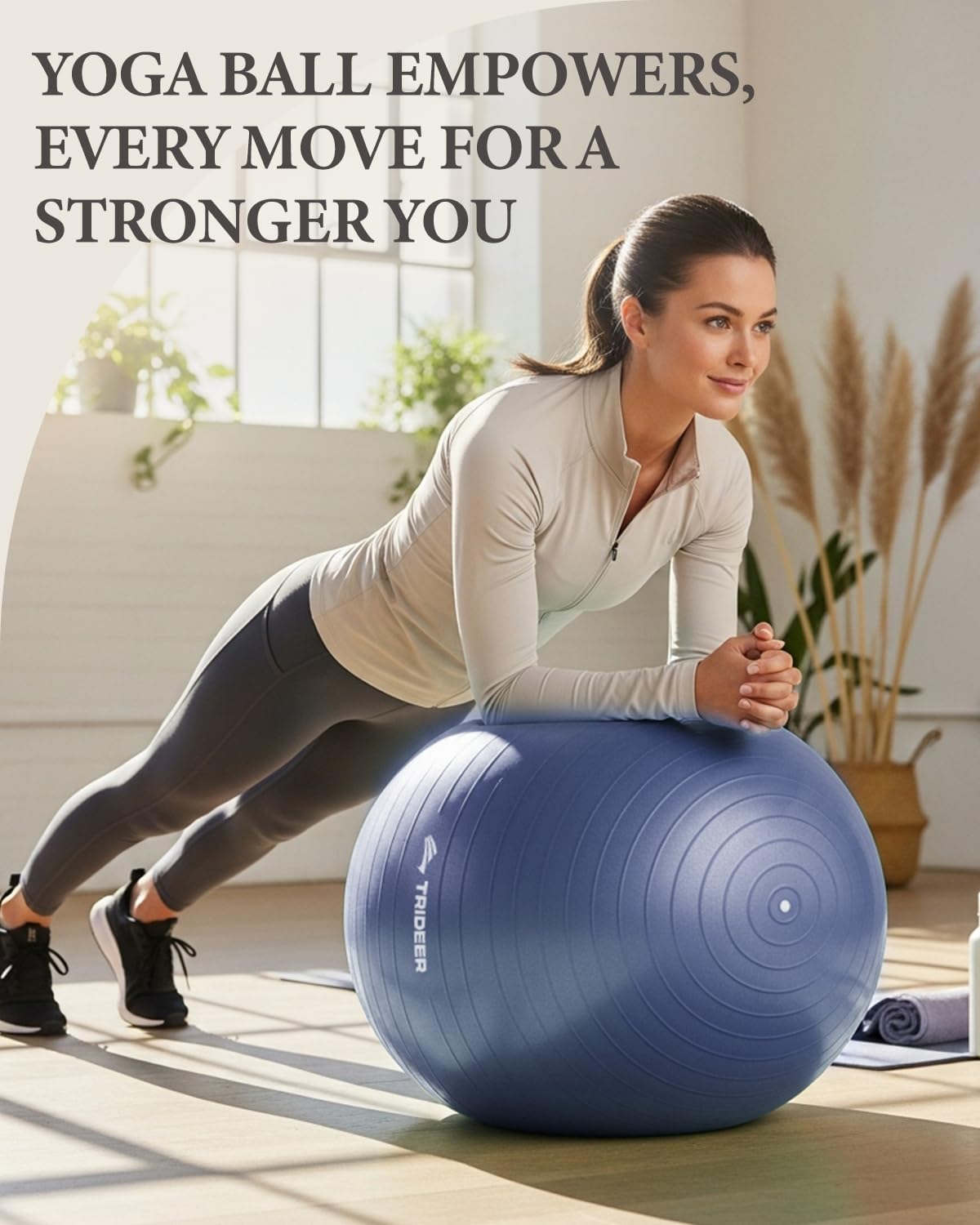 Yoga Ball for Exercise, Pregnancy, Active Sitting, 55/65/75cm