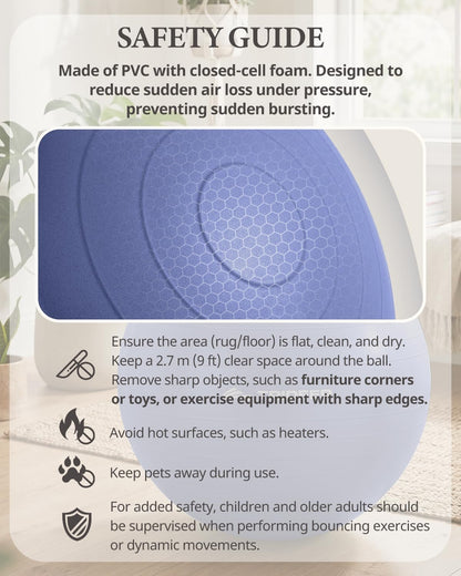 Yoga Ball for Exercise, Pregnancy, Active Sitting, 55/65/75cm