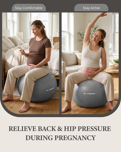 Yoga Ball for Exercise, Pregnancy, Active Sitting, 55/65/75cm