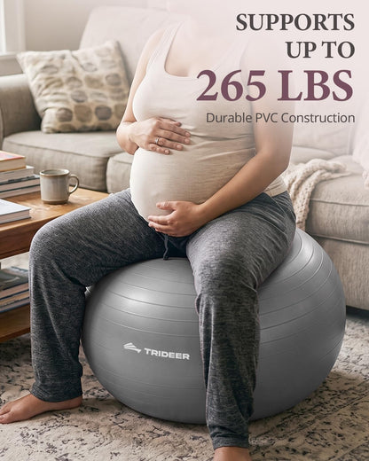 Yoga Ball for Exercise, Pregnancy, Active Sitting, 55/65/75cm