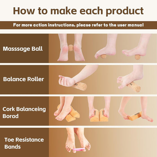 Cork Yoga Balance Board with Blocks and Resistance Bands, Non-Slip Yoga Balance Trainer for Pilates, Fitness, Stability, Core Strength and Flexibility Training for Home and Studio
