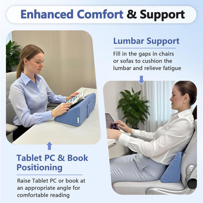 Small Wedge Pillow for Side Sleeping Positioning Wedges Adult, Foam Triangle Wedges Medical for Bed Positioning, Bed Sores Chair Wedge Pillow for Laptop, Yoga, Sofa, Leg Elevation Mini Cushion (1Pcs)