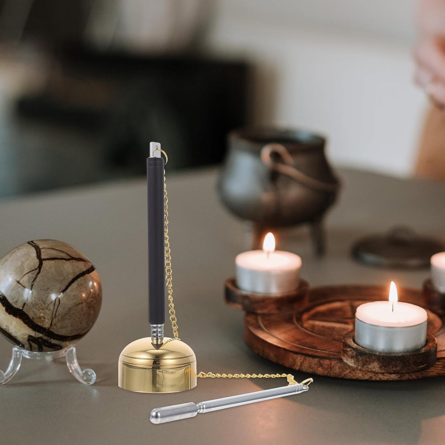 VOSAREA Tingsha Bell Buddhist Chime Meditation Chime Bells Buddhist Lucky Symbols Tingsha Cymbals Temple Dharma Ritual Utensil