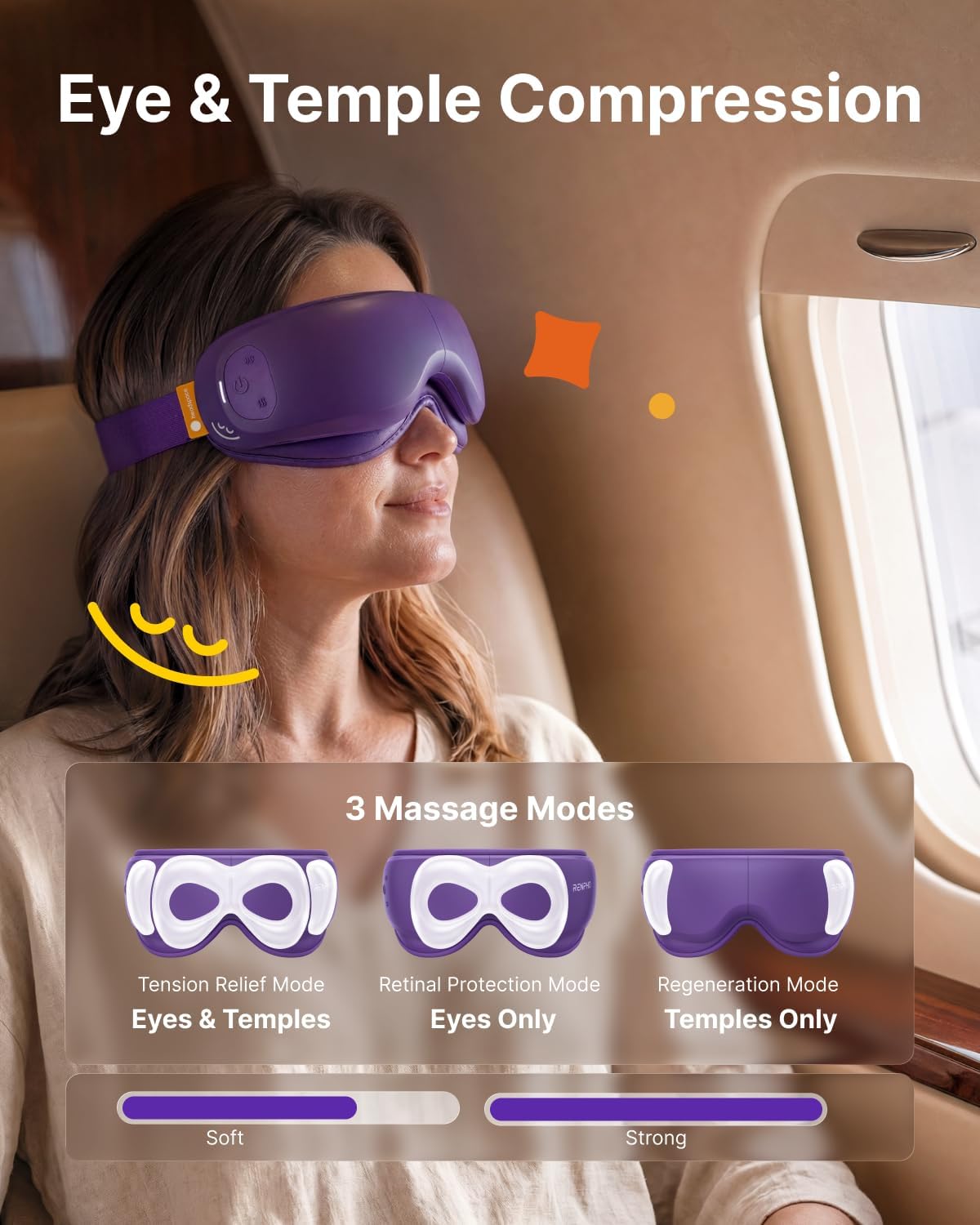 RENPHO x Headspace Eyeris Zen, Meditation Eye Massager with Heat, Portable Heated Eye Mask, Ultra-Quiet for Deeper Sleep, Ideal Gift for Father’s Day, Gifts for Him, Women, Birthday, FSA Eligible HSA