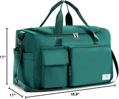 FIORETTO Women's Gym Duffle Bag with Shoes Compartment, 30L Capacity, Ideal for Travel, Gym, Sports, Duffel, Weekender