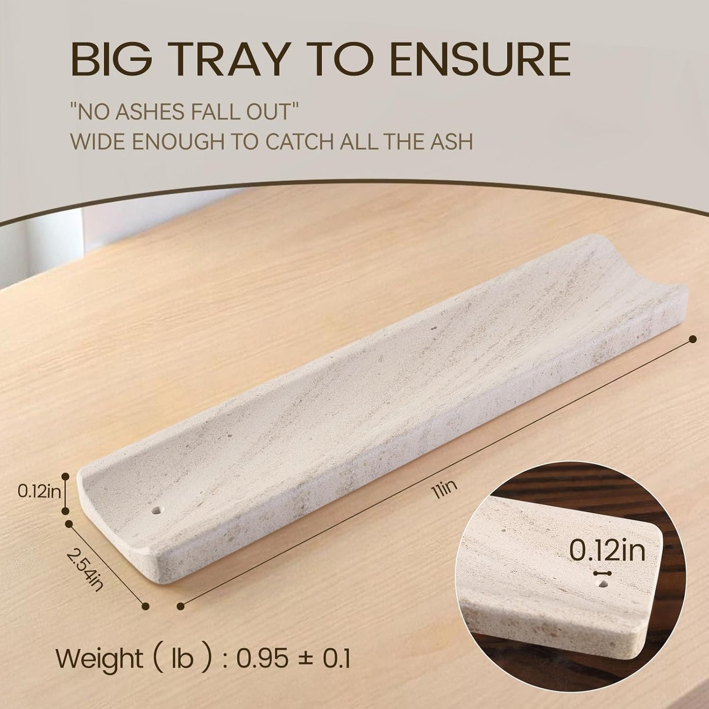 Koville Marble Incense Holder, Incense Holder for Sticks, Incense Sticks Holder Ash Catcher for Meditation Yoga SPA, Natural Stone Incense Burner, Home Table Decor (Green)