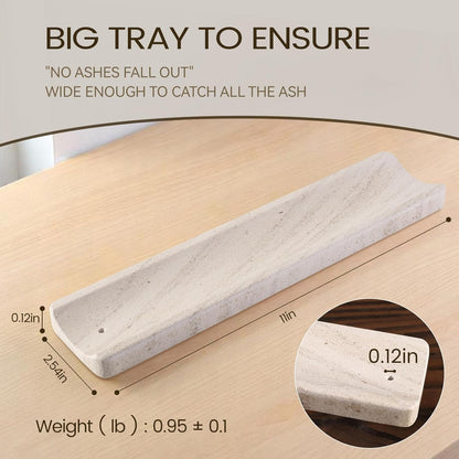Koville Marble Incense Holder, Incense Holder for Sticks, Incense Sticks Holder Ash Catcher for Meditation Yoga SPA, Natural Stone Incense Burner, Home Table Decor (Green)