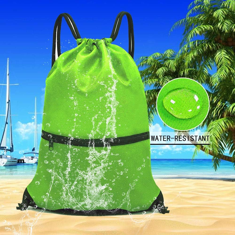 HOLYLUCK Drawstring Backpack Bag Sport Gym Sackpack - Colors A