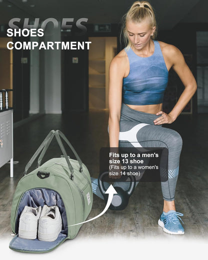Gym Bag Womens Mens with Shoes Compartment and Wet Pocket Travel Duffel Bag for Women for Plane Sport Gym Tote Bags Swimming Yoga Waterproof Weekend Overnight Carry on Bag Hospital Holdalls - Colors B