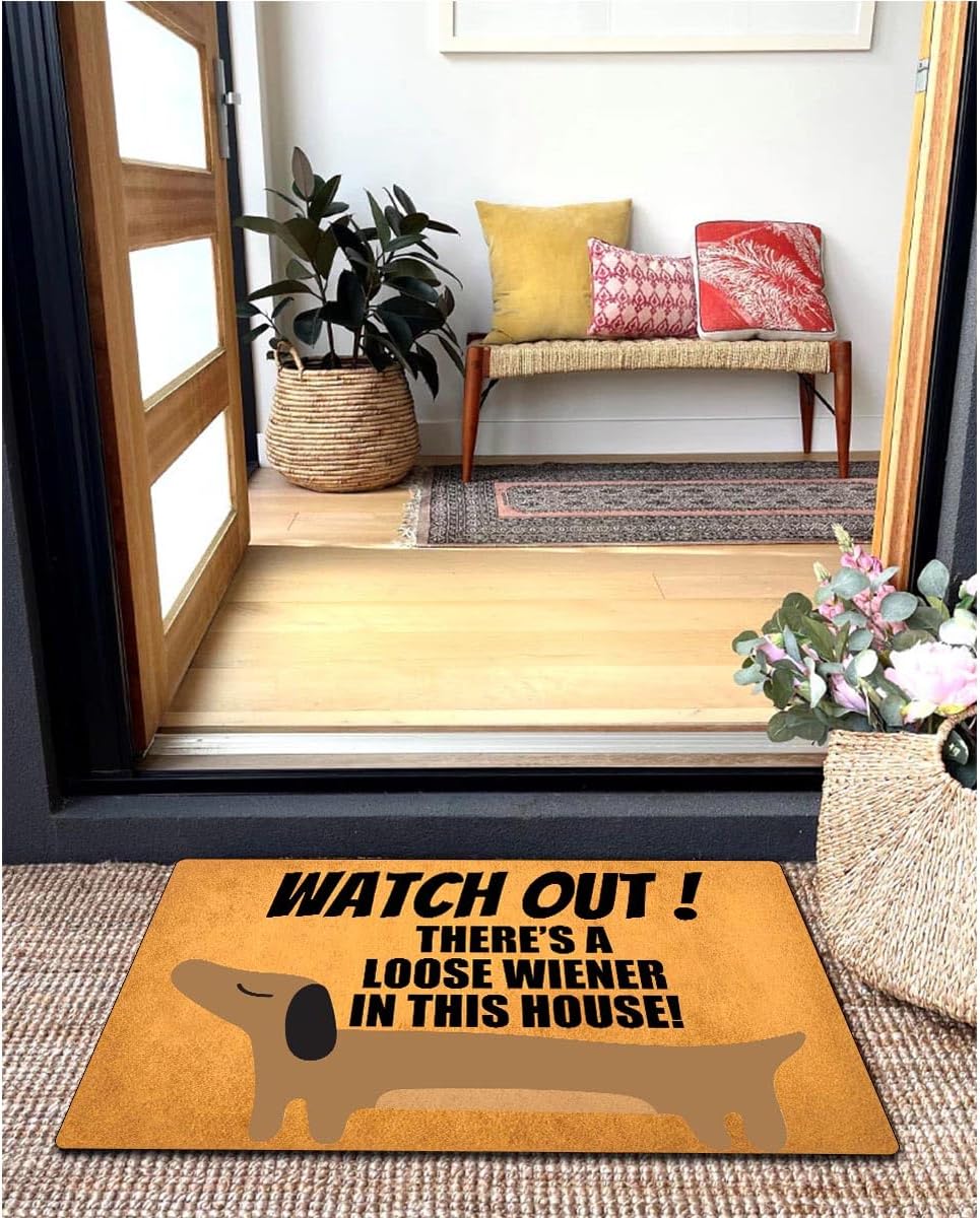 MELODADDY Funny Welcome Doormat Front Door Decor Rugs with Rubber Back 30"(L) x 18"(W) Personalized Matt Outside Entrance (Leave Your Worries At the Door Yoga Meditation Namaste)