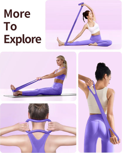 Home Pilates Kit for Women, Essentials Pilates Equipment Set with 14‘’ Pilates Ring and Mini Ball, 5 Resistance Bands & Accessories, Tutorial Charts, Pilates Ring Set for Beginners Workout at Home
