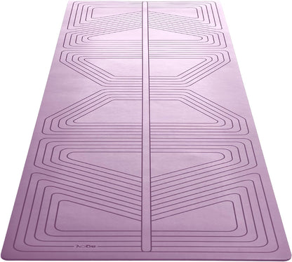 agoy PRO+ WARRIOR - Premium Non-Slip Yoga Mat – Eco-Conscious Design - PU Mat With Wet/Dry Grip+ - Focus Alignment - Lazer-Etched Technology - A Portable Standard Size Mat for All Styles of Yoga