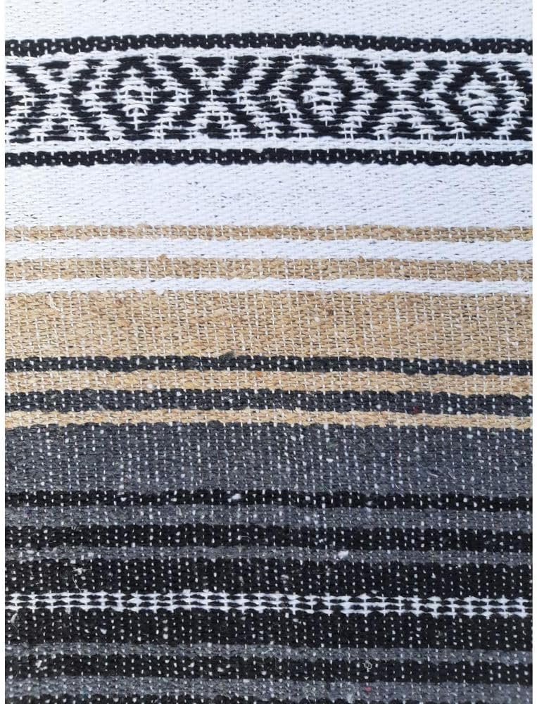 Open Road Goods Blue Mexican Blanket - Authentic Serape Falsa Blanket - Handmade