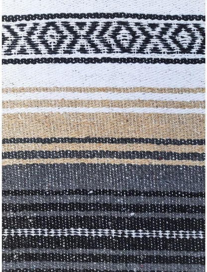 Open Road Goods Blue Mexican Blanket - Authentic Serape Falsa Blanket - Handmade