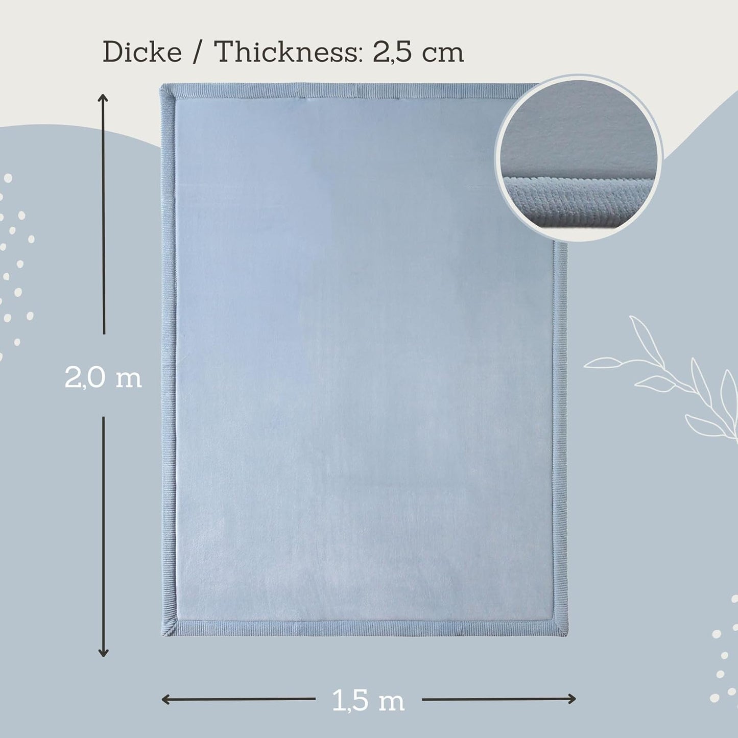 Hakuna Matte CloudSoft Mat for Floor 60" x 80" Beige – Coral Velvet Memory Foam Rug – Non-Slip, Water-Resistant
