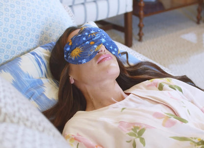 Nature's Approach Lavender Eye Pillow Mask with Herbal Aromatherapy Fill Freezer Safe and Microwavable for Hot and Cold Therapy