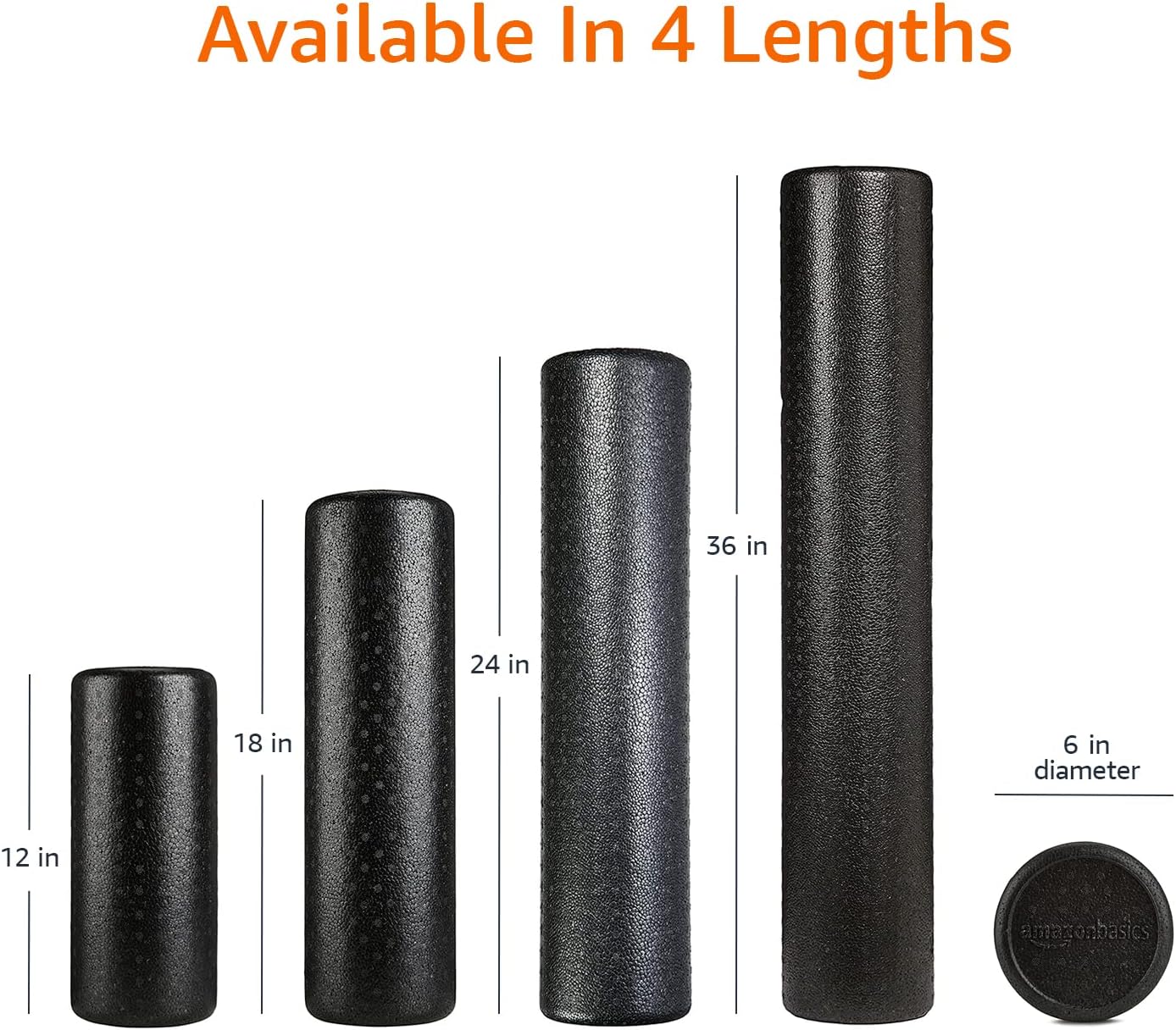 Amazon Basics High Density Foam Roller for Exercise and Recovery, 36 Inches, Blue Speckled