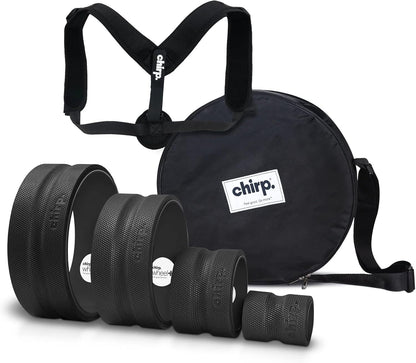 Chirp - Ultimate Back + Neck Bundle | 4-Pack Wheel Foam Roller Set for Back & Neck Pain Relief, Posture Corrector for Alignment & Support, 500lb Capacity, Includes Carrying Case, Mint