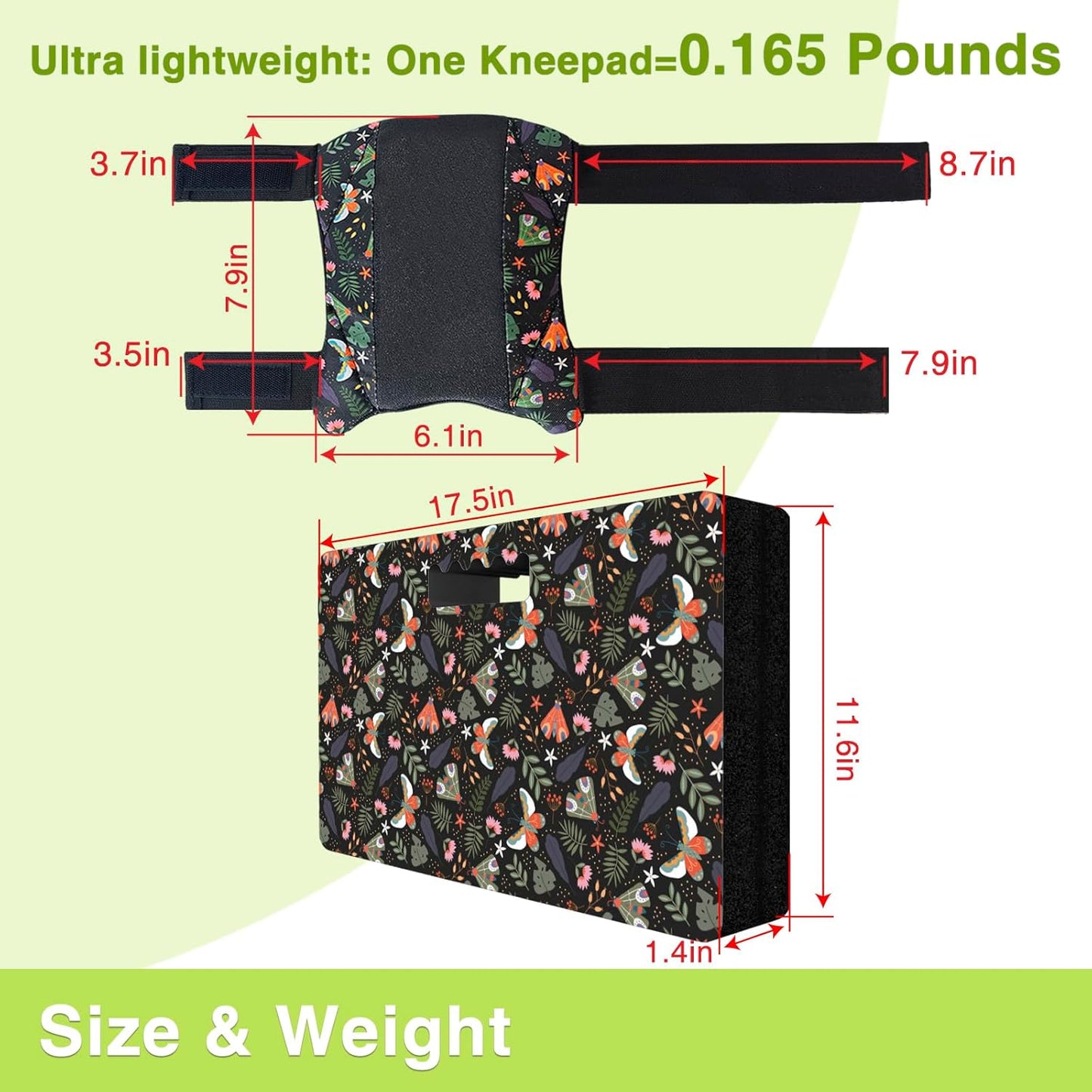 Garden Knee Pads for Men and Women, Lightweight Waterproof KneePads for Gardening, Anti Slip Leather Foam Padding Kneeling Pads for Flooring and Carpet Cleaning, House work, Gardening Maintain, Knee Protector,Gray