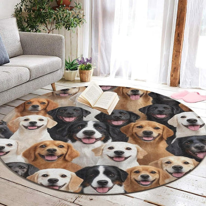 Soft Round Yoga Carpet, Office Chair Decor Round Mat for Carpet and Hardwood Floors Purple Butterfly