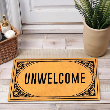MELODADDY Funny Welcome Doormat Front Door Decor Rugs with Rubber Back 30"(L) x 18"(W) Personalized Matt Outside Entrance (Leave Your Worries At the Door Yoga Meditation Namaste)