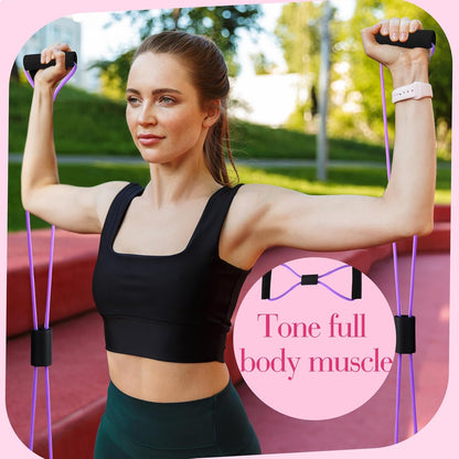 Poen Pilates Equipment Kit for Home Workout Pilates Ring and Ball Set for Women 12'' Circle Yoga Fitness Essentials Kit with Resistance Bands, Yoga Strap, Socks,Bag