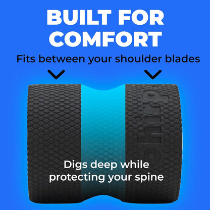 Chirp Wheel Foam Roller – Targeted Back & Neck Relief, Lumbar Spine Stretcher, Spinal Decompression Back Stretcher, Massage Roller with Density Foam for Physical Therapy, Supports 500lbs, 4-Pack Black
