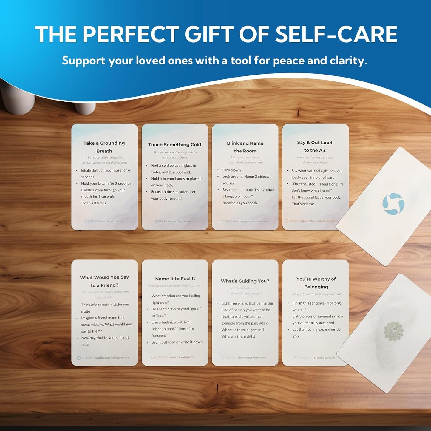108 Mindfulness Cards for Coping Skills & Mind Brain Emotional Insight Cards - Somatic Therapy for Stress Relief & Anxiety - CBT, Grounding, Self Care Techniques for Teens | Adults | Therapists
