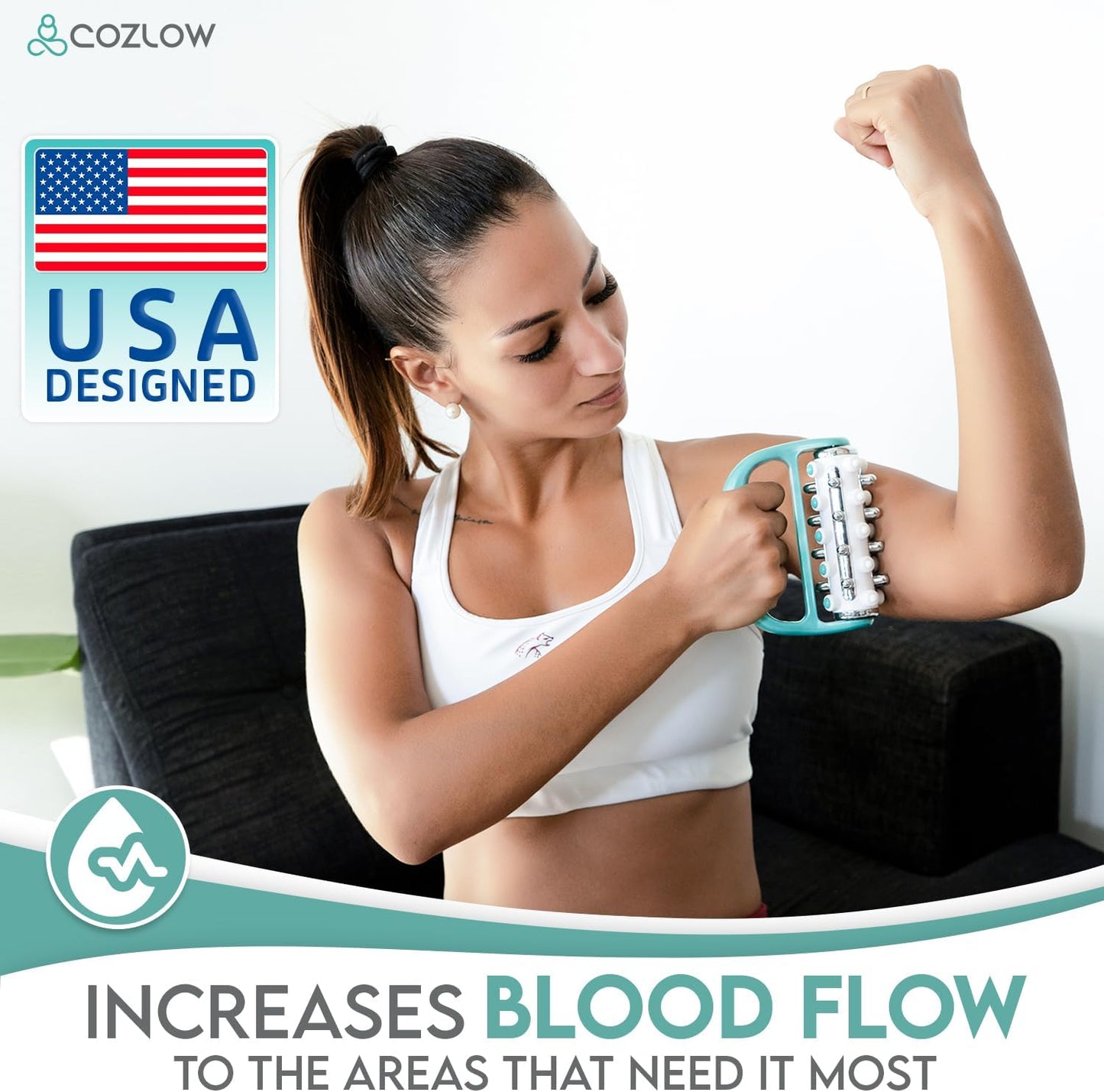 Massage Ball, Muscle Massager Roller Tool for Trigger Point Deep Tissue Release, Hand Held Manual Massage Therapy for Back, Neck, Leg, Shoulder, Foot Pain Relief by Cozlow