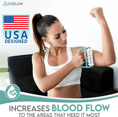 Massage Ball, Muscle Massager Roller Tool for Trigger Point Deep Tissue Release, Hand Held Manual Massage Therapy for Back, Neck, Leg, Shoulder, Foot Pain Relief by Cozlow
