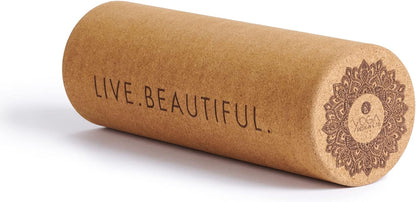 Yoga Design LAB | The Cork Roller | Release Tight Muscles, Improve Circulation, Decrease Soreness, Massages Tissue | Ideal for All Areas of the Body arms, Legs, Back | Travel Friendly (Mandala Tonal)