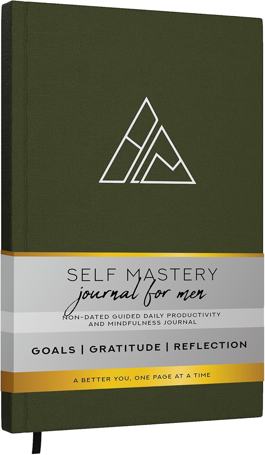 Self-Mastery Journal for Men with Prompts - 13 Week Guided Gratitude Journal - 5 Minute Journal - Reflection Manifestation Journals for Mindfulness - Self Care Journal - Goal Journal for Women & Men
