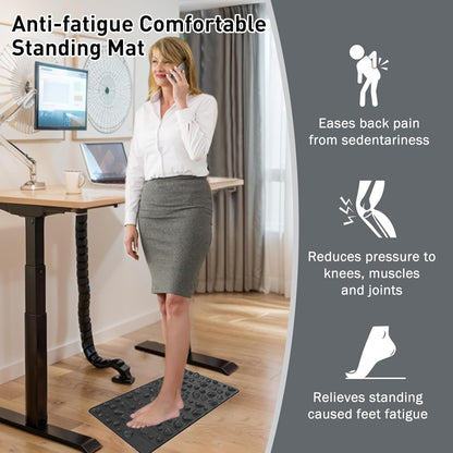 Portable Feet Acupressure Mat, Foldable Foot Massager Mat, Pressure Point Massage Pad, Anti Fatigue Office Standing Desk Pad, Stand Up Pad, Relieve Foot Pain