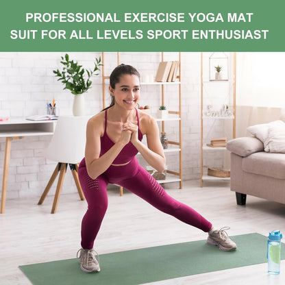 3 mm Thick Yoga Mat Bulk, Non Slip Exercise Workout Fitness Pad for Women Men, Gym Home Yoga Pilates, Easy to Clean, Sturdy PVC