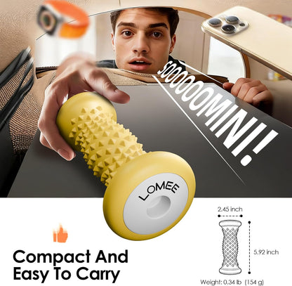 LOMEE Foot Roller Massager for Plantar Fasciitis Relief, Foot Arch and Heel Pain Relief, Portable Reflexology Massage Tool, Deep Tissue Muscle Massage Roller