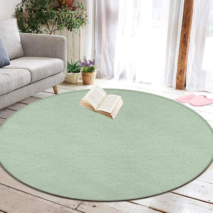 Women's Large Home Decor Mat, Soft Round Yoga Carpet, Non Slip Machine Washable Home Office Circle Rug Purple