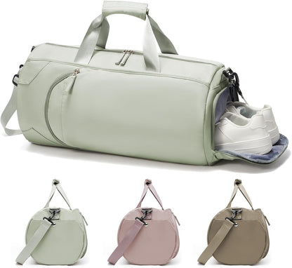 Gym Bag Womens Mens with Shoes Compartment and Wet Pocket Travel Duffel Bag for Women for Plane Sport Gym Tote Bags Swimming Yoga Waterproof Weekend Overnight Carry on Bag Hospital Holdalls - Colors A