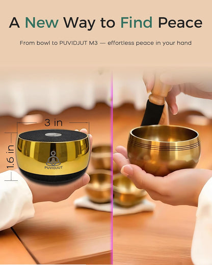 Sound Frequency Machine,Meditation Generator Instrument,Tone Device Tools - Solfeggio Frequencies Bath for Yoga, Mindfulness, Vibration System of Chakra Balancing, 5 Tones, 3 Timers