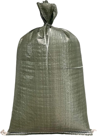 AK TRADING CO. 14" x 26" Poly Sandbags W/UV Protection & Built-in Ties - Flood Water Barrier - Tent Sandbags - Orange